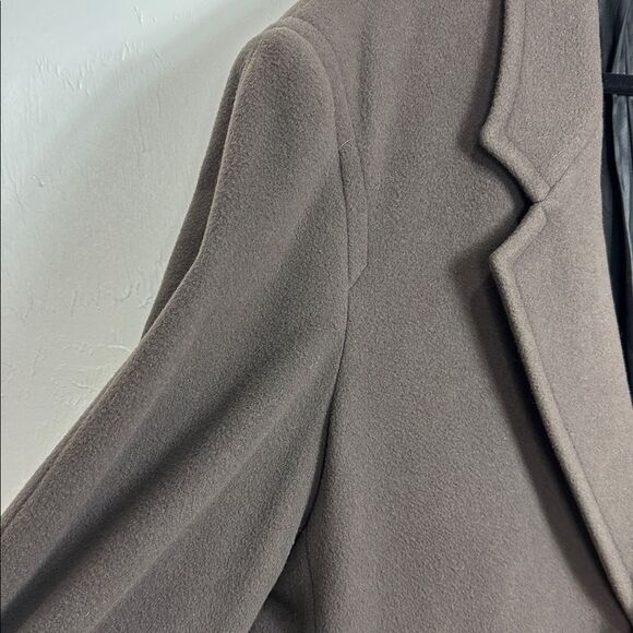 Mario Valente Collezioni Uomo Italy Wool Cashmere Brown Men’s Overcoat Size 40 - Picture 2 of 13